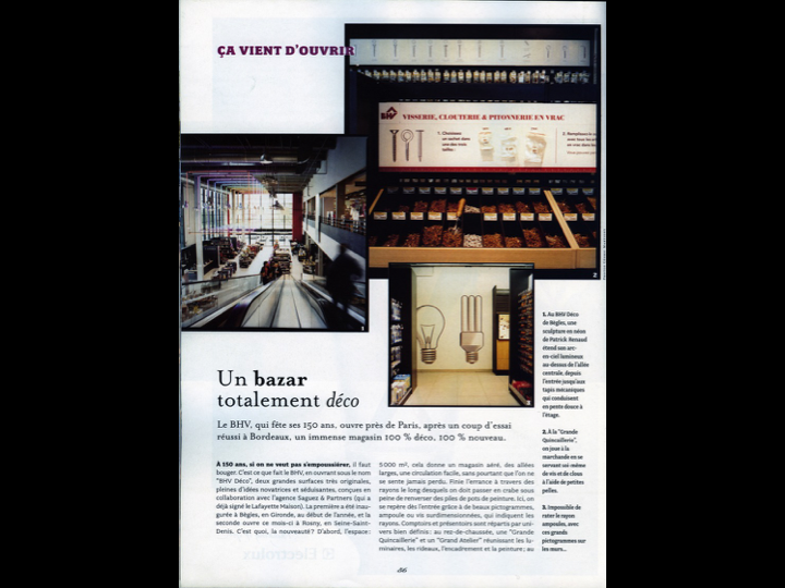 BHV ARTICLE Patrick renaud Design